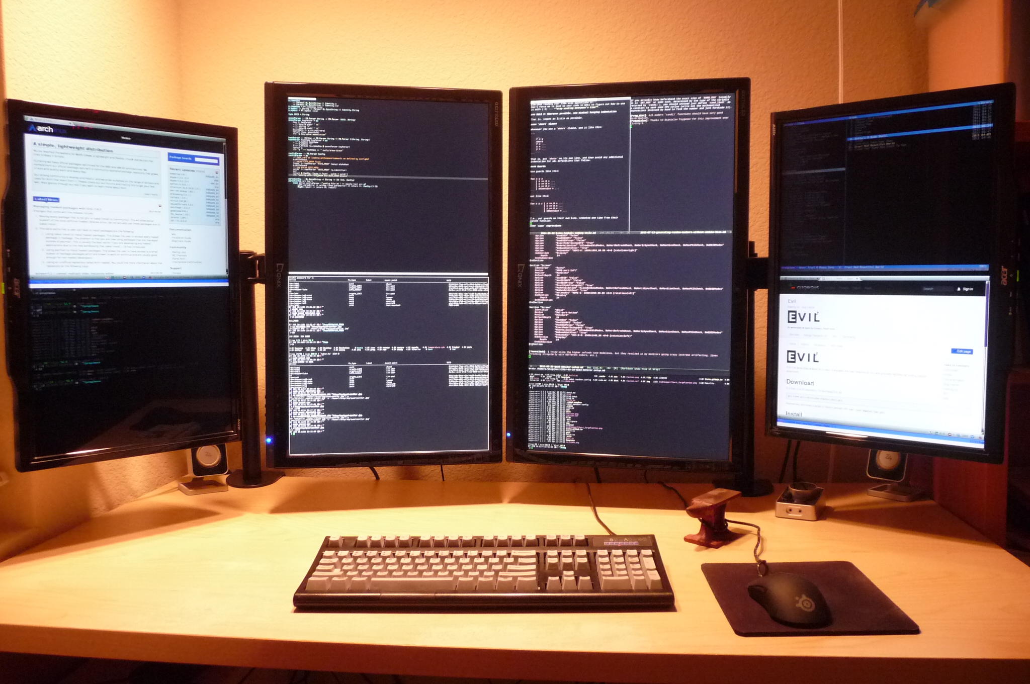 Quad monitor setup